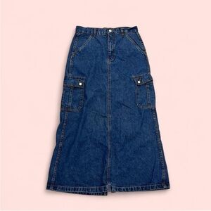 Revolt Denim Maxi Skirt